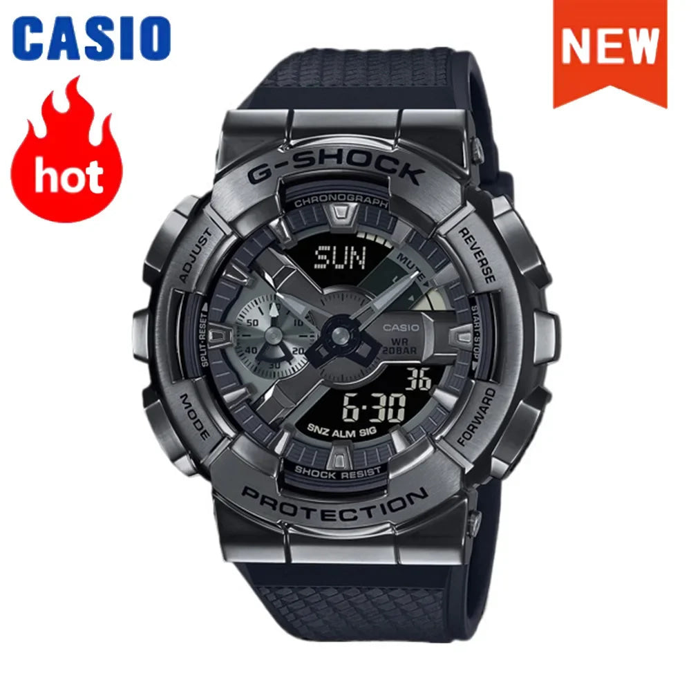 2026 vip Casio GA-2100 men's watch series G-SHOCK small steel cannon series genuine black gold waterproof sports couple watch