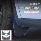 Protect Paint Mud Flap for Tesla Model 3 Y Accessories 2025 2026 Mud Flaps Tire Splash Guard All Weather Car Mudflap Accessories