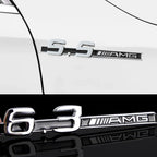 3D ABS Car Styling Logo 3.2 5.5 6.3 6.5 AMG Badge Fender Side Rear Trunk Sticker for Mercedes Benz A CLA GLC W108 W222 C180 W190