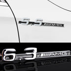 3D ABS Car Styling Logo 3.2 5.5 6.3 6.5 AMG Badge Fender Side Rear Trunk Sticker for Mercedes Benz A CLA GLC W108 W222 C180 W190