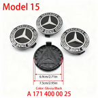 4Pcs 60mm 75mm Car Wheel Center Hub For Mercedes Benz AMG class W205 W203 GLC GLK W206 W220 W211 A180 Cap Rim Cover Accessories