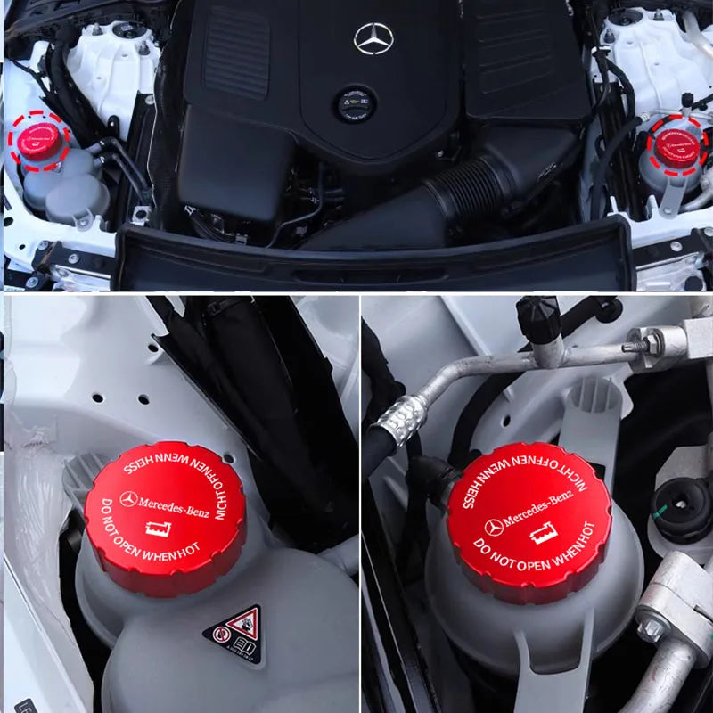 Car Water Tank Cap Protection Cover Accessories Hubcap For Mercedes Benz AMG W204 W205 W203 W211 W212 W213 W201 W210 W169 W220