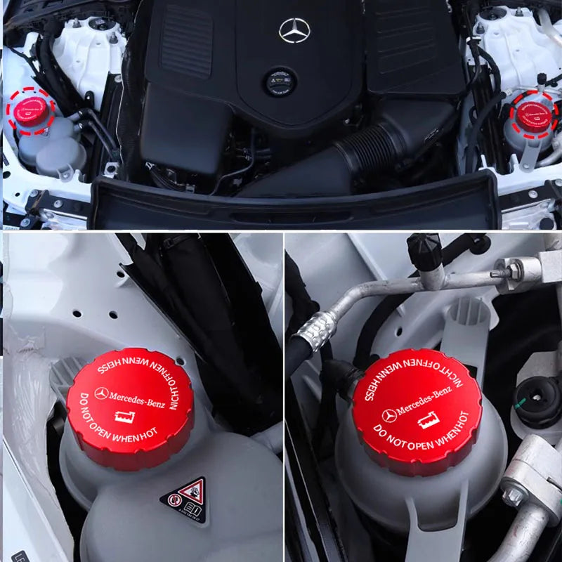 Car Water Tank Cap Protection Cover Accessories Hubcap For Mercedes Benz AMG W204 W205 W203 W211 W212 W213 W201 W210 W169 W220