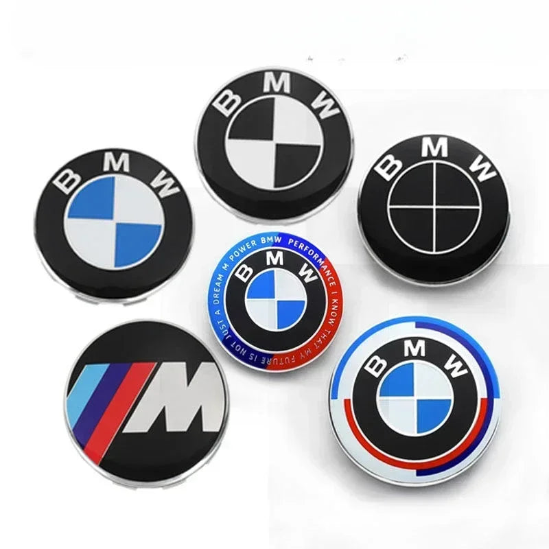 4Pcs 56mm 68mm Blue Logo Wheel Center Hub Caps Badge For BMW E30 E81 E82 E87 F30 F31 F32 F33 F35 F36 G21 G28 G31