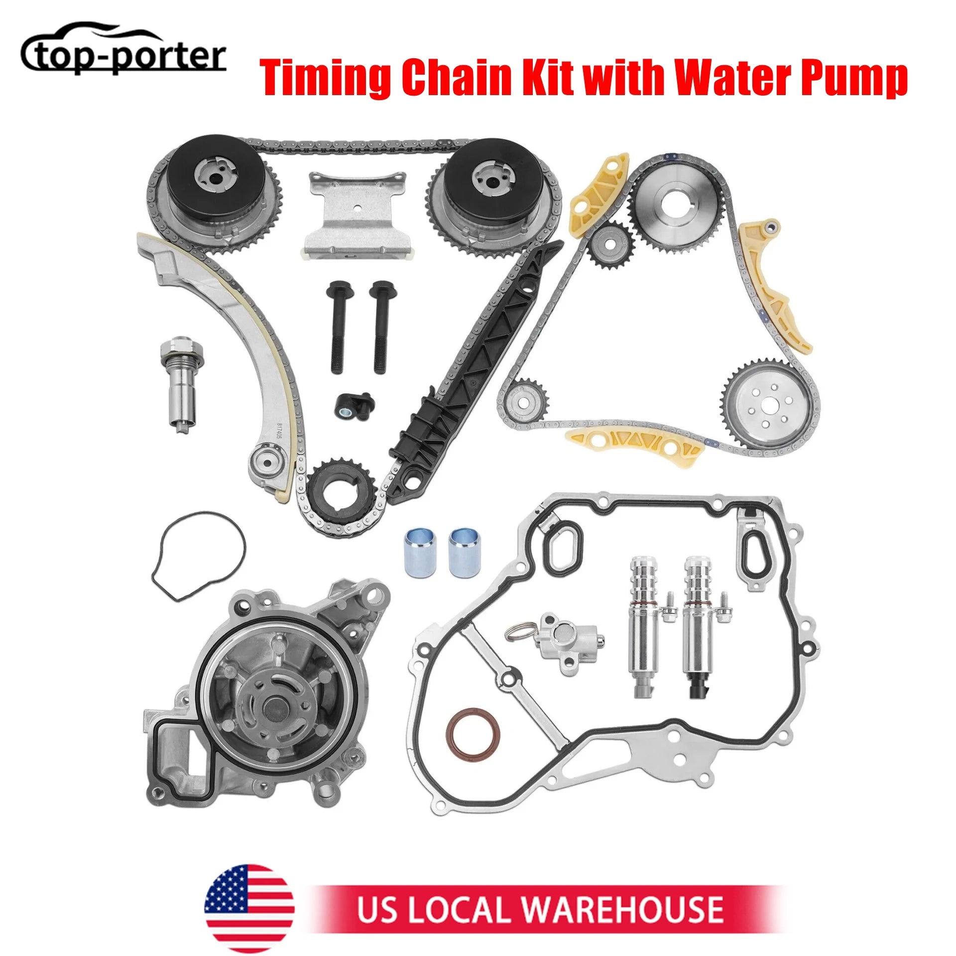 9-4201S 94201S 9-4201SX Timing Chain Kit with Water Pump 94201SX 9-4202S 94202S For Chevy GMC Pontiac Buick Equinox 2.2L 2.4L