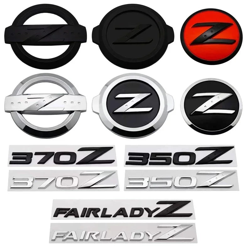Car Front Emblem Sticker Auto Rear Trunk Badge for Nissan Z 350Z 370Z Fairlady Z3 Z34 Altima Leaf Livina Maxima Qashqai Sylphy
