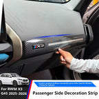 For BMW X3 G45 2025-2026 LHD ABS carbon fiber material Passenger side center console trim car center console, glove box panel