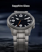 BERNY Full Titanium Watches for Men Super Luminous Sapphire Sports Field Quartz Men's Watch VH31 Wristwatch 5ATM Easy Read