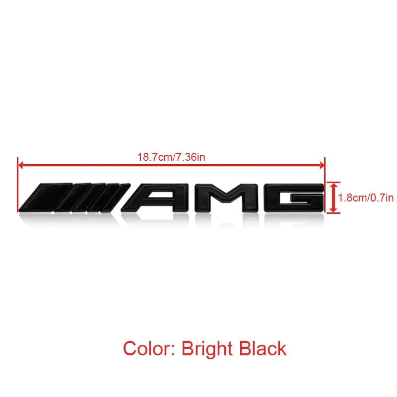 3D ABS Car AMG Logo Badge Rear Trunk Emblem Stickers Decal For Mercedes Benz AMG A B C E G W211 W203 W204 W210 W124 Accessories