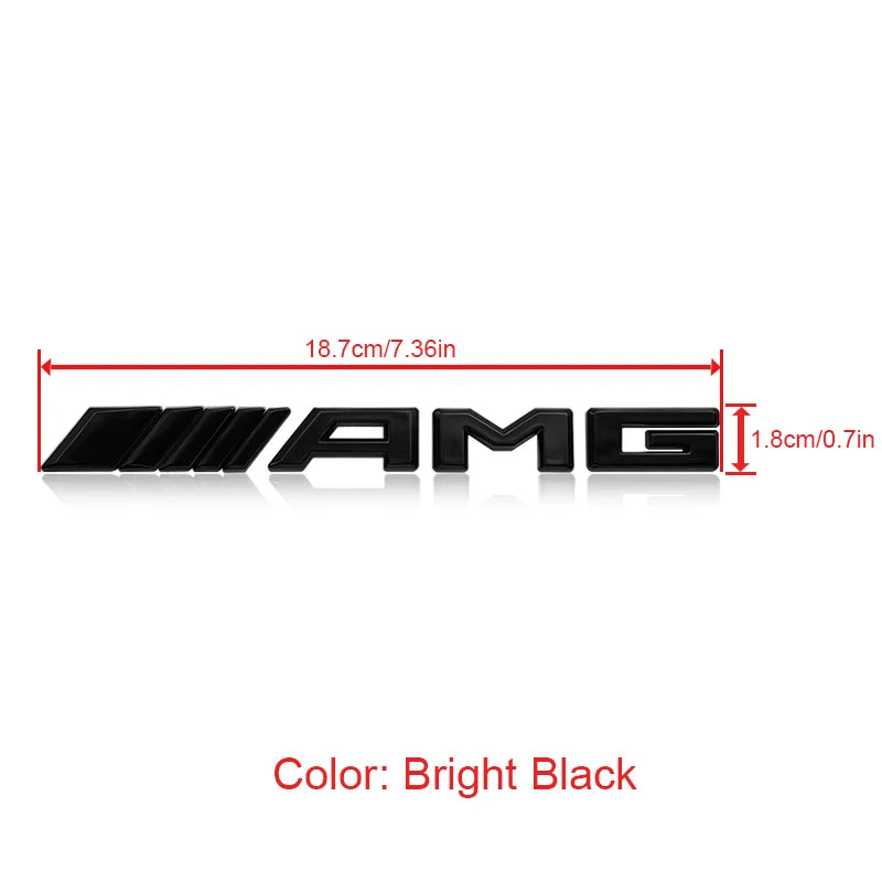 3D ABS Car AMG Logo Badge Rear Trunk Emblem Stickers Decal For Mercedes Benz AMG A B C E G W211 W203 W204 W210 W124 Accessories