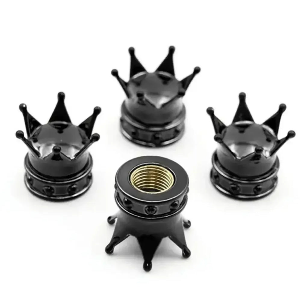 4PCS Crown Style Tire Valve Stem Caps, Air Caps Cover, Aluminum Alloy Dustproof And Waterproof Valve Caps Cover For All Toyota
