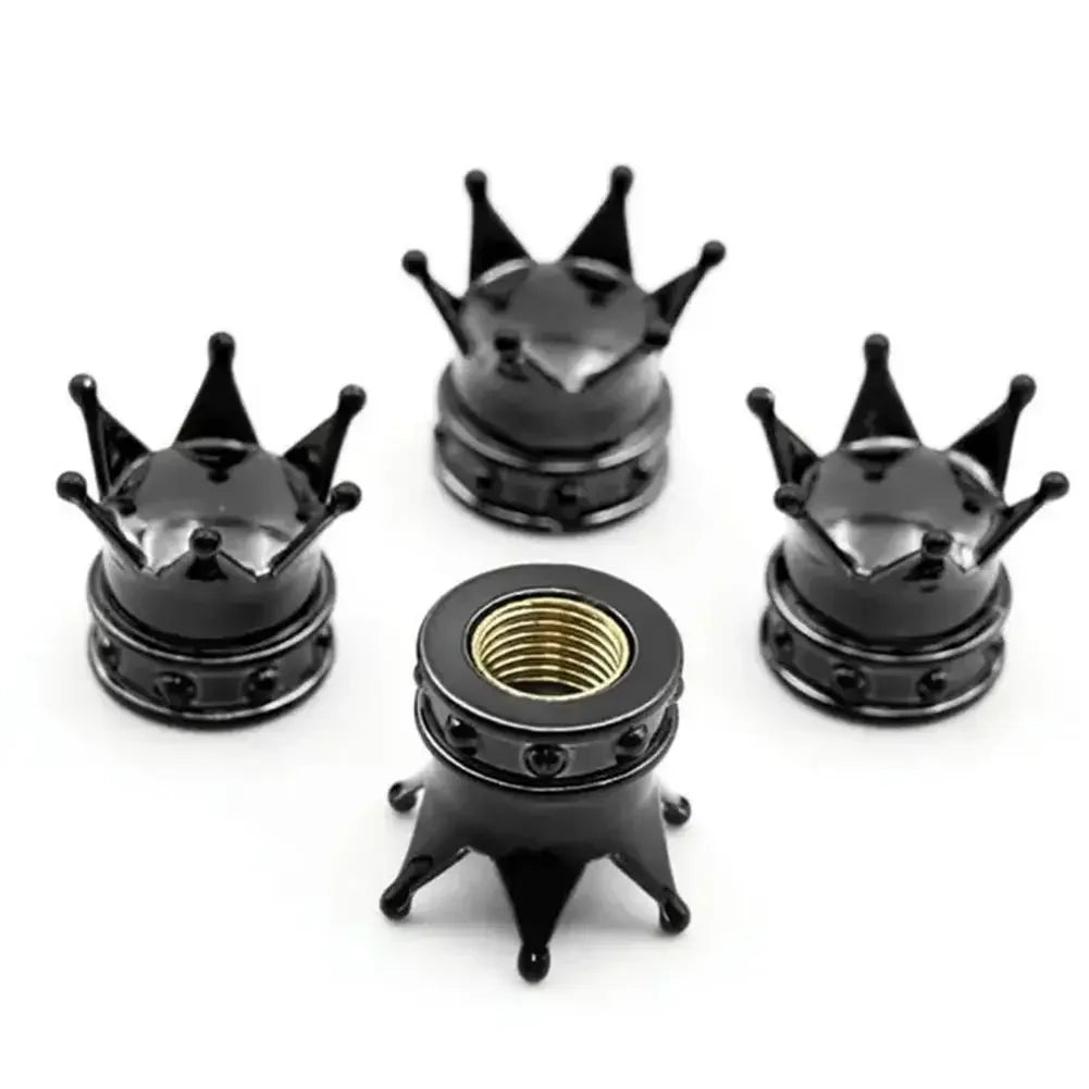 4PCS Crown Style Tire Valve Stem Caps, Air Caps Cover, Aluminum Alloy Dustproof And Waterproof Valve Caps Cover For All Toyota