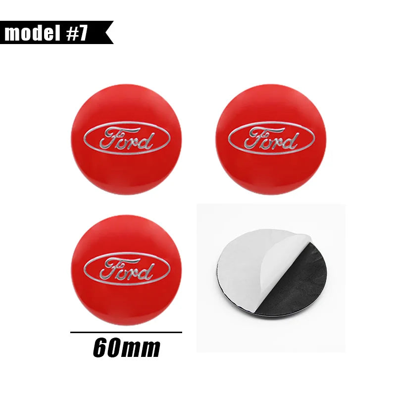 4Pc 65mm 60mm 56mm Car Wheel Center Hub Cap Cover Badge Stickers For Ford F150 Focus Ranger Fiesta Transit Mustang Mondeo Fusion