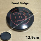12.9cm Support Acc Car Front Grill Emblem Badge with B Logo for Smart BRABUS W453 2015-2019 Modify Badge Accessories
