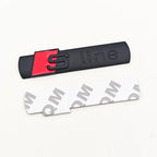3D Metal Logo Sline Emblem Car Fender Side Sticker Front Grill Badge For Audi A3 A4 A5 A6 A7 S3 S4 S5 S6 TT S Line Accessories