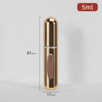 Mini atomizador de botella de Perfume recargable, pulverizador de aluminio, contenedor de líquidos portátil de viaje, herramienta dispensadora de cosméticos, 1 ud.