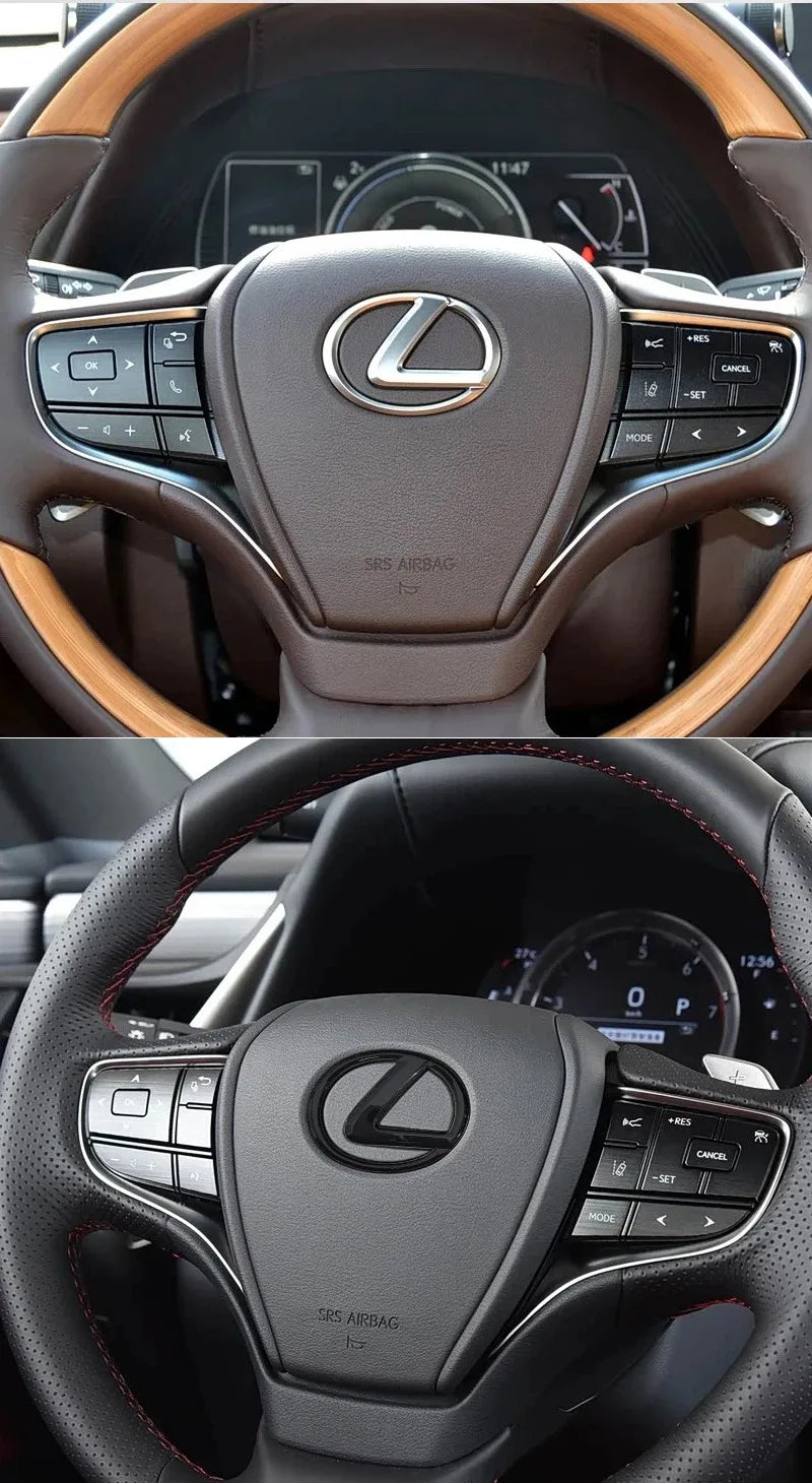 ABS Steering Wheel Center Emblem Sticker for Lexus RX NX ES IS GX LX UX CT GS F Sport RX300 RX350 GX460 etc Logo Badge Decal