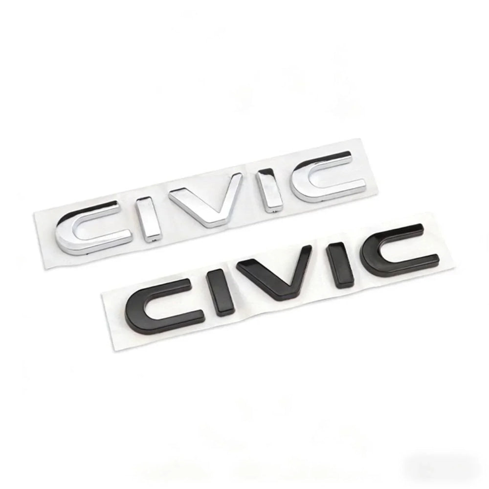 ABS Car Rear Trunk Letters 3D Emblem Tail Badge Sticker for Honda CIVIC Logo Decals Auto Stickers Styling Decoration