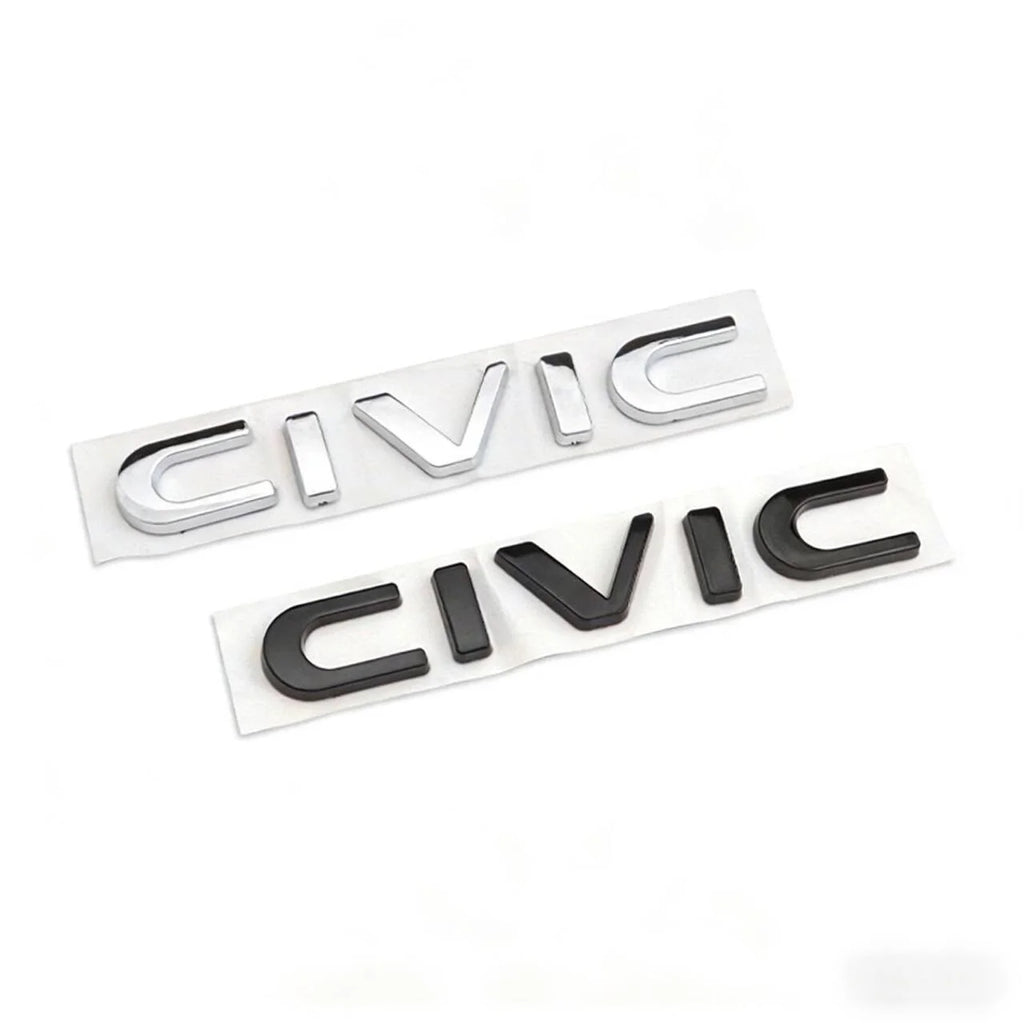 ABS Car Rear Trunk Letters 3D Emblem Tail Badge Sticker for Honda CIVIC Logo Decals Auto Stickers Styling Decoration