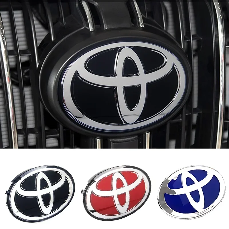 1pc Front Grill Hood 3D Car Logo Emblem for Toyota Corolla Camry RAV4 Hilux CHR Highlander Yaris Vios Alphard Prado Reiz Wish