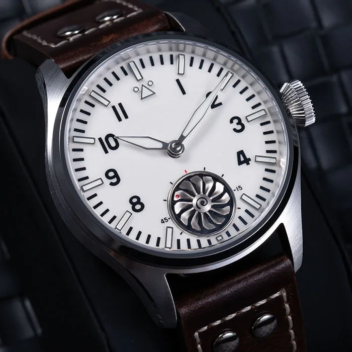 HRUODLAND Pilot Watch for Men BGW-9 Luminous Mechanical Wristwatch 316L Stainless Steel Sapphire Glass 10ATM Waterproof F016