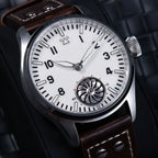 HRUODLAND Pilot Watch for Men BGW-9 Luminous Mechanical Wristwatch 316L Stainless Steel Sapphire Glass 10ATM Waterproof F016
