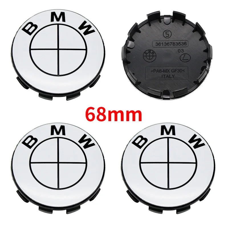 4Pcs 56mm 68mm Carbon Fiber Wheel Center Hub Caps 50th Anniversary Emblem for BMW M Power X5 E46 E90 F10 F30 G20