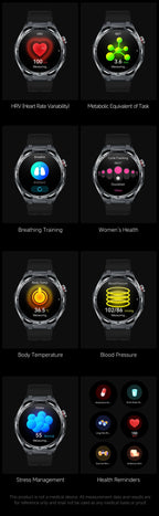 2026 New ECG AI Health Smartwatch for Men 1.53"AMOLED BP/Heart Rate Monitor BT Call IP68 Waterproof Smart Watch for Android IOS