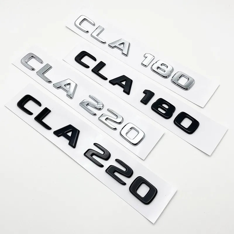 3D Letters CLA180 CLA200 CLA220 CLA250 CLA260 4Matic ABS Emblem for Mercedes Benz C118 Car Fender Trunk Rear Logo Sticker