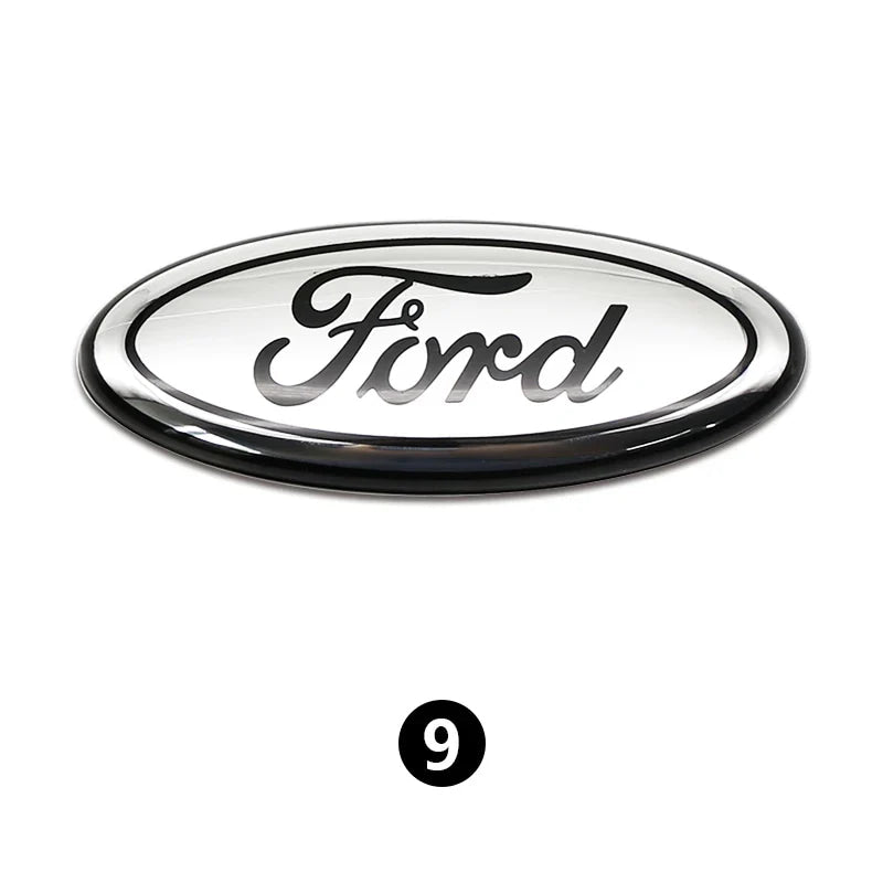 Ford Metal All Sizes Logo For Focus Mondeo Edge Ecosport Fiesta Fusion Rear Trunk Emblem Metal Cover Sticker Badge Classic Blue