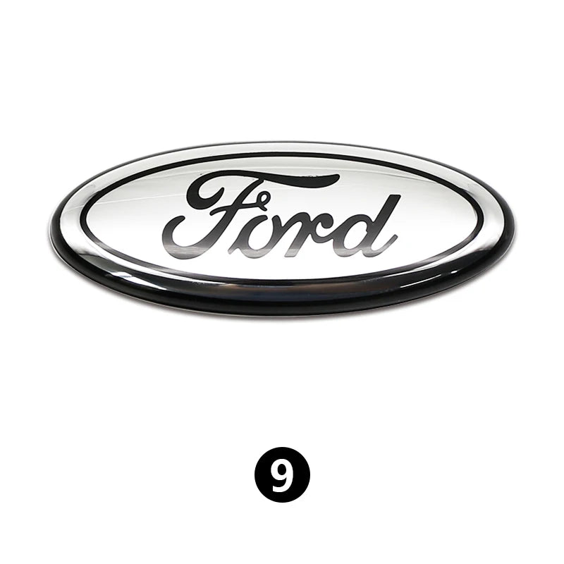 Ford Metal All Sizes Logo For Focus Mondeo Edge Ecosport Fiesta Fusion Rear Trunk Emblem Metal Cover Sticker Badge Classic Blue