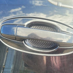 4 unids/set de molduras de estilo de coche, pegatina para puerta de coche, cubierta resistente a arañazos de fibra de carbono, piezas de película de protección de manija automática