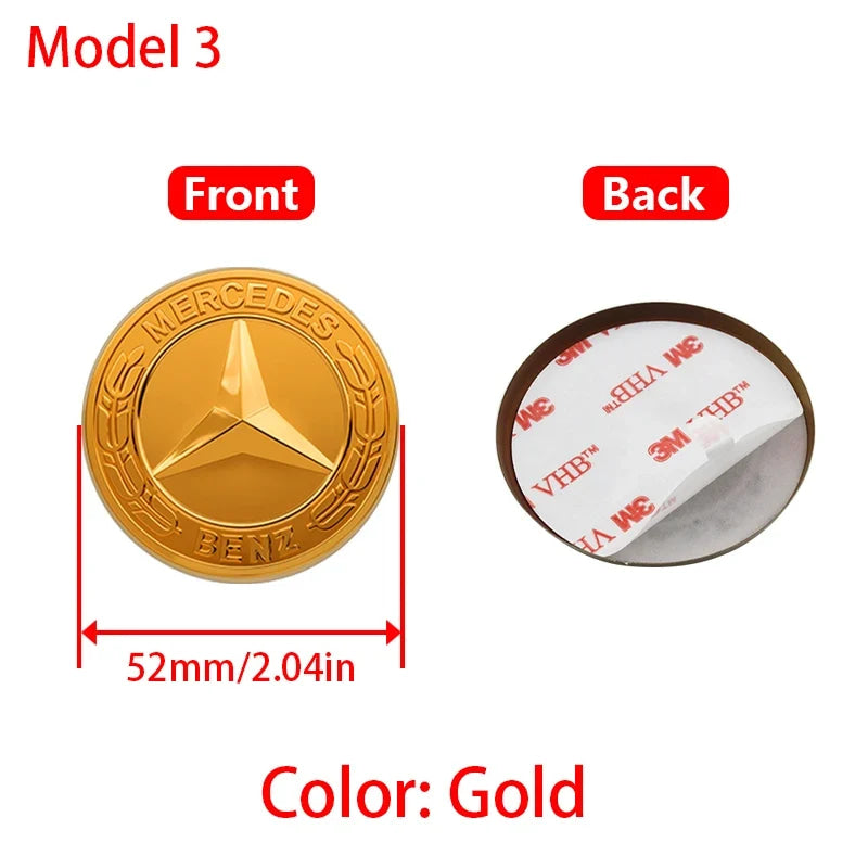 1Pc 52mm 57mm Car Steering Wheel Center Emblem Stickers For Mercedes Benz AMG W203 W206 W205 W211 W212 W210 W201 Badge Accessory
