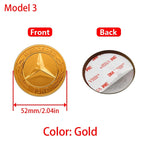 1Pc 52mm 57mm Car Steering Wheel Center Emblem Stickers For Mercedes Benz AMG W203 W206 W205 W211 W212 W210 W201 Badge Accessory