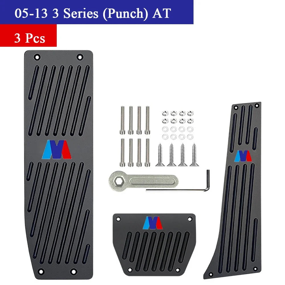 Bmw Foot Pedal Covers, Stainless Steel Rubber Anti-slip Pedals Are Suitable for BMW 3 Series BMW 5 Series X3 X5 From 2003 To 20