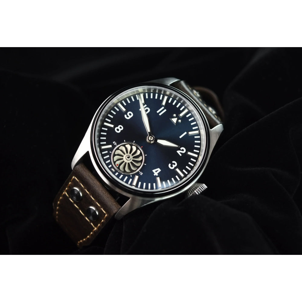 HRUODLAND Pilot Watch for Men BGW-9 Luminous Mechanical Wristwatch 316L Stainless Steel Sapphire Glass 10ATM Waterproof F016