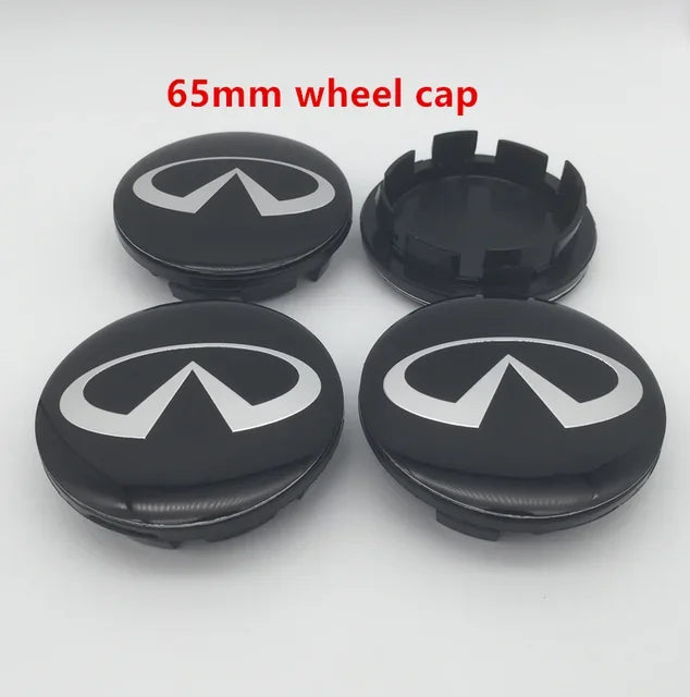 4pcs 56mm 60mm 65mm 68mm infiniti Car Wheel hub Center Cap Badge covers emblem sticker Styling accessories