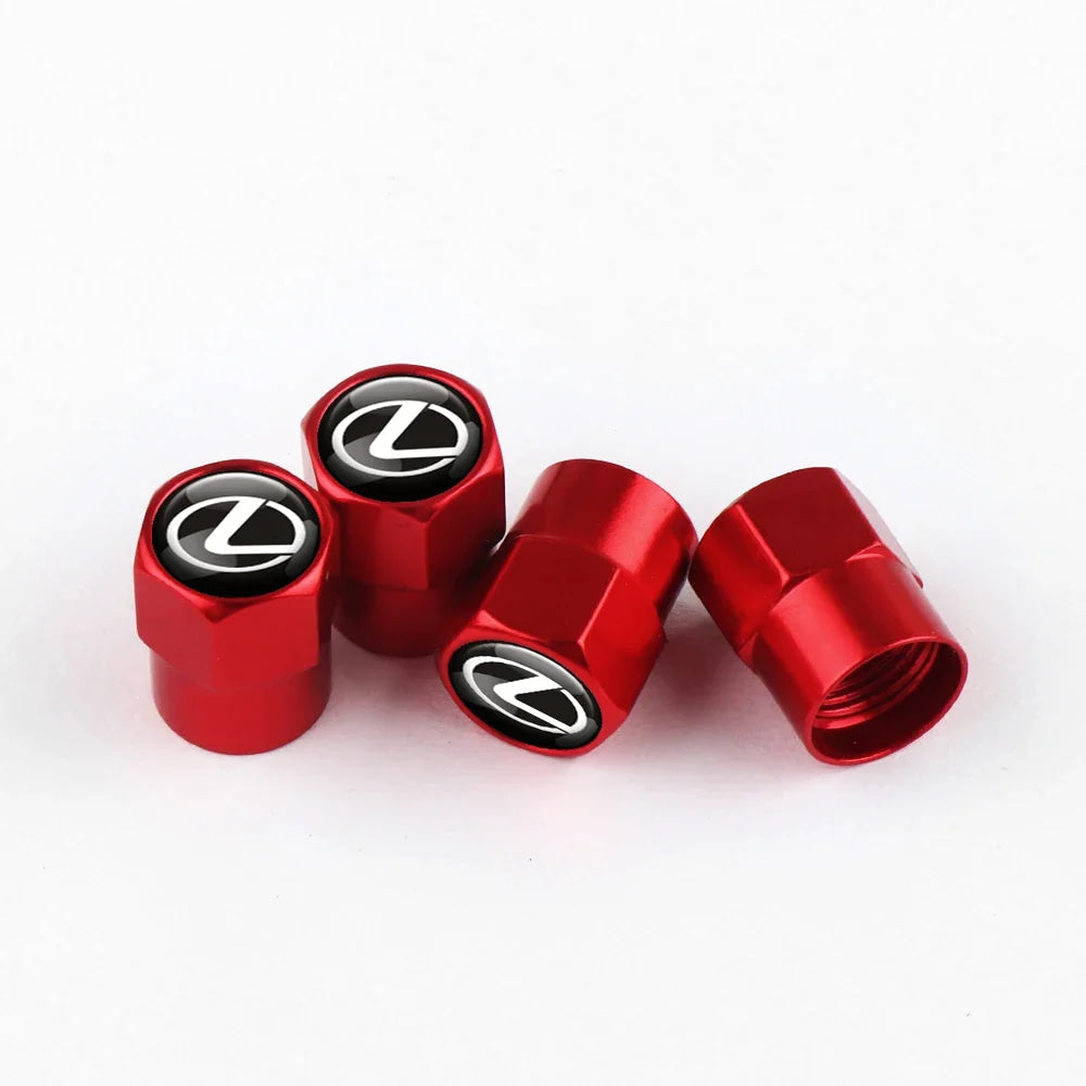 4PCS Car Wheel Tire Valve Caps Stem Case Cover Auto Accessories For Lexus CT200h ES250 ES300h NX300h RX350 IS250 IS200 GS300 450
