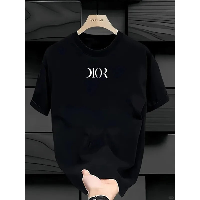 The latest 100% classic printed loose-fitting short-sleeved shirt is a high-quality top suitable for both men and women.