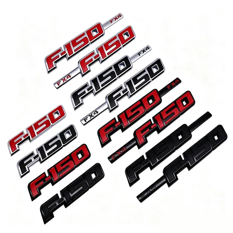 3D ABS F150 FX4 Car Emblem Badge Sticker For Ford F-150 FX4 Pickup Truck Side Fender Rear Tailgate Logo Decal Accessories