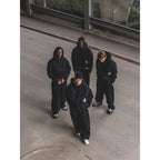 2026 Trendy High Street Retro Casual Streetwear Men's Sports Suit Y2K Harajuku Embroidered Hoodie men Hip-hop Loose Sweatpants
