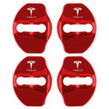 4pcs Metal Auto Door Lock Protective Cover Car Styling auto Accessaries sticker For Tesla model 3 model X Y