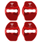 4pcs Metal Auto Door Lock Protective Cover Car Styling auto Accessaries sticker For Tesla model 3 model X Y
