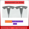metal For Tesla- Car Front Emblem Rear Trunk Emblem Suitable for Model 3 Mode Y logo replacement rear and rear logos blackening