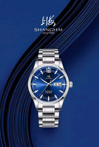 Shanghai Watch Business Men's Mechanical Watches 39mm Automatic Wristwatch 316L Stainless Steel Sapphire Glass reloj hombre 706