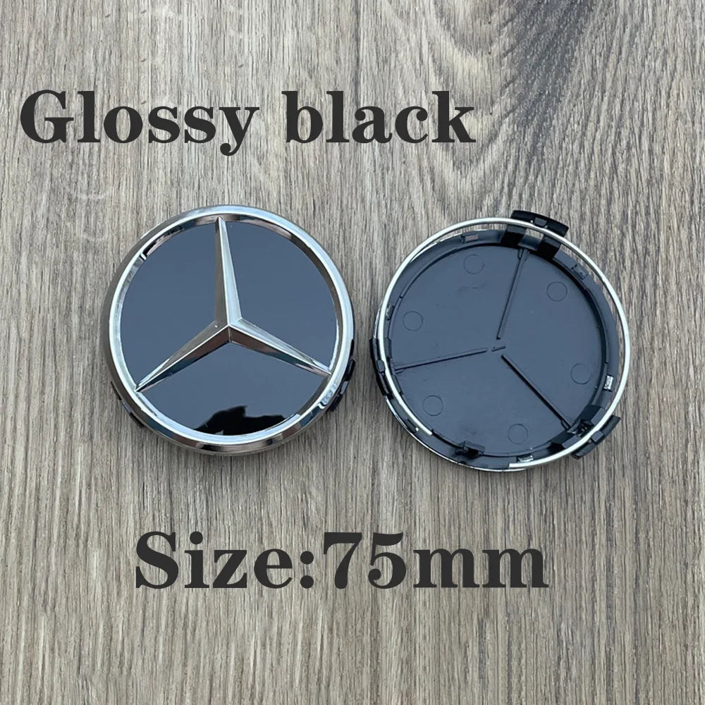 4pcs 75MM Car Styling Wheel hub modification Center Covers Hub Caps For Mercedes Benz B/C/E/S W211 W203 W204 W210 W124 AMG W202