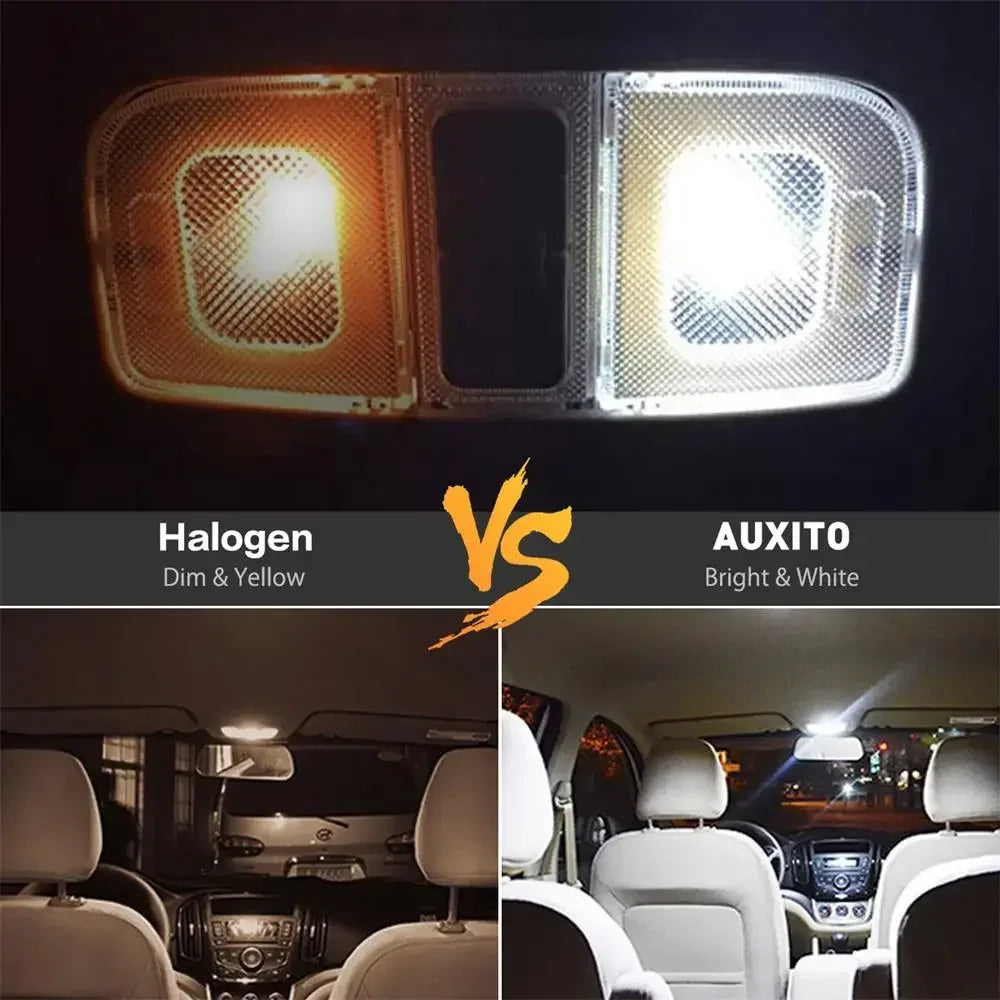 10/2Pcs T10 W5W LED Canbus No Error 194 168 501 Bulb 5W5 Car Interior Lights Lamp Map Dome Reading Lights 12V 6000K White