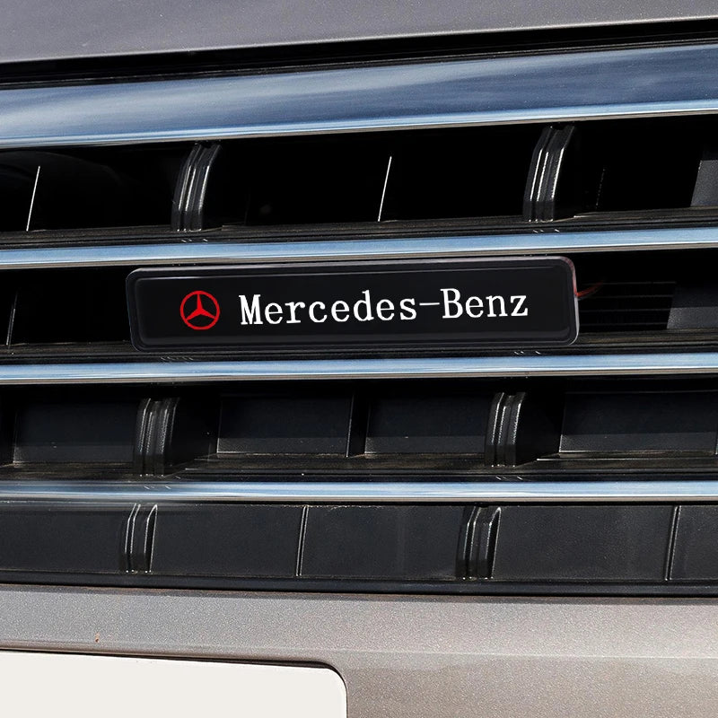 1Pcs Car Front Grille Sticker Badge Head Grill Emblem LED Light Stickers For Mercedes Benz GLA CLA GLK GLE CLS ML GL A B C E