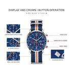 CADISEN New Chronograph Men's Quartz Watch Top Luxury Watches For Men MIYOTA 0S10 AR Mirror Waterproof Canvas Men's Wristwatch