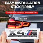 ABS Chrome car rear Trunk Emblem sticker styling power competition logo for BMW M M1 M2 M3 M4 M5 M6 M7 X7M X2M X3M X4M X5M X6M